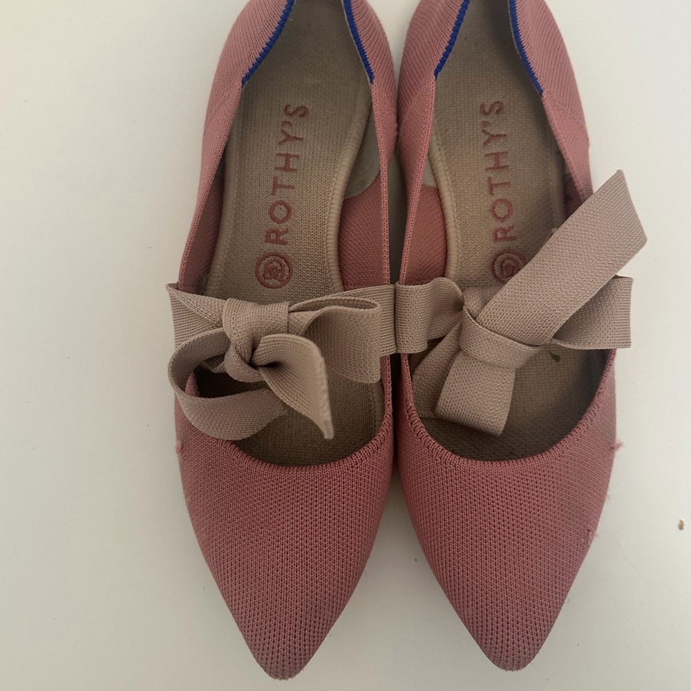 Rothy's Pink Women's Bow The Point Flats